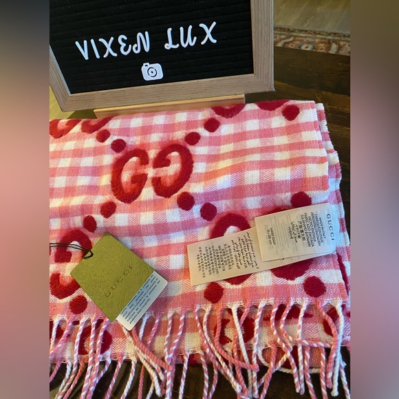 Gucci GG Jacquard Checkered Scarf - Picture 4 of 5